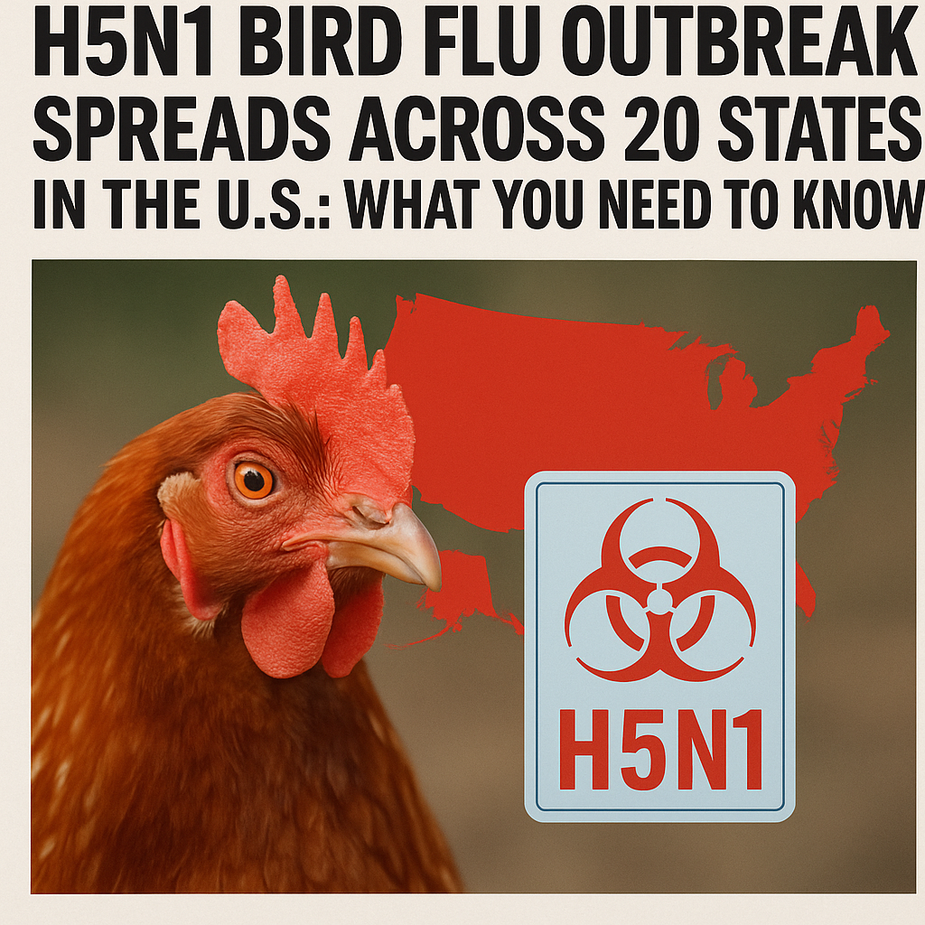 H5N1 Bird Flu Outbreak Spreads Across 20 States in the U.S.