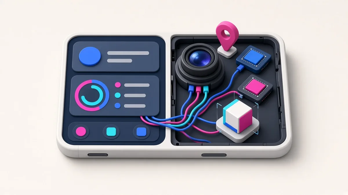 Illustration of a high-performance native app using device hardware