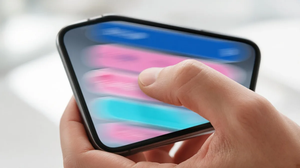 Phone showing a fast-loading app with smooth animations