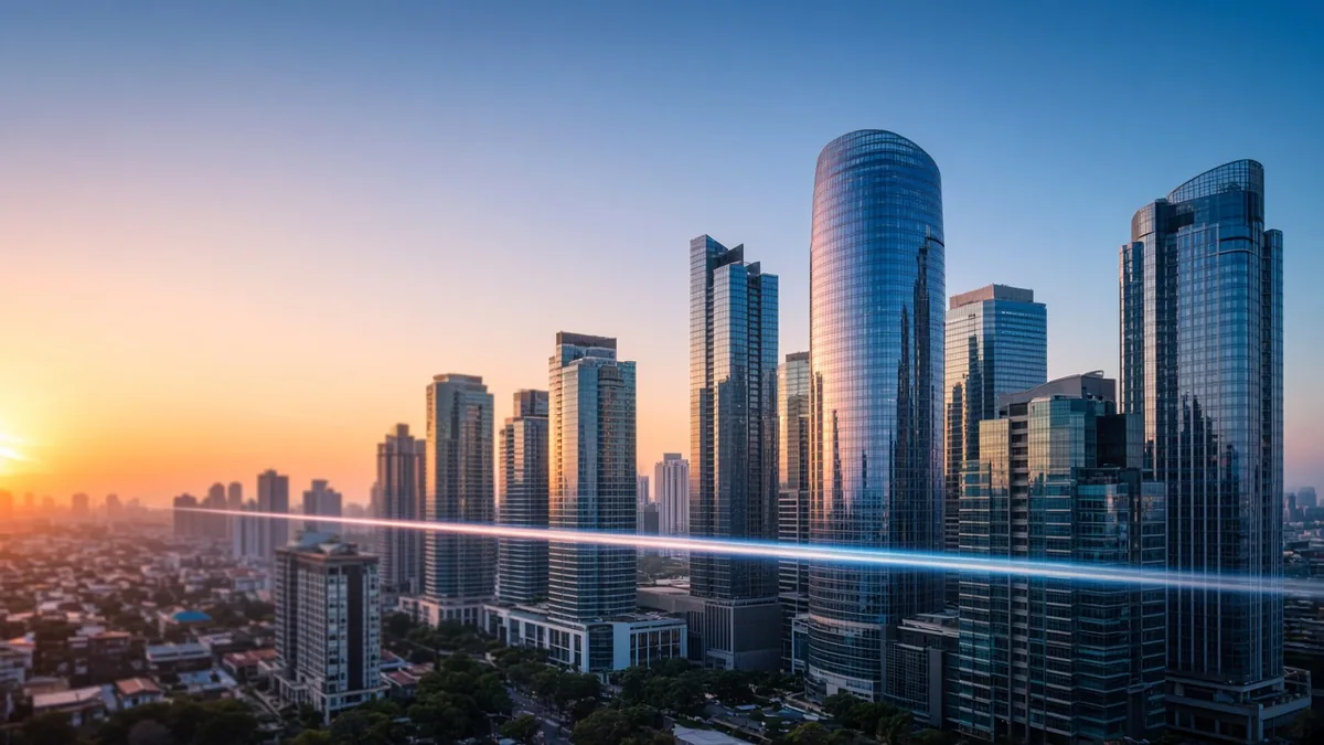 Manila business district skyline representing Philippine economic growth