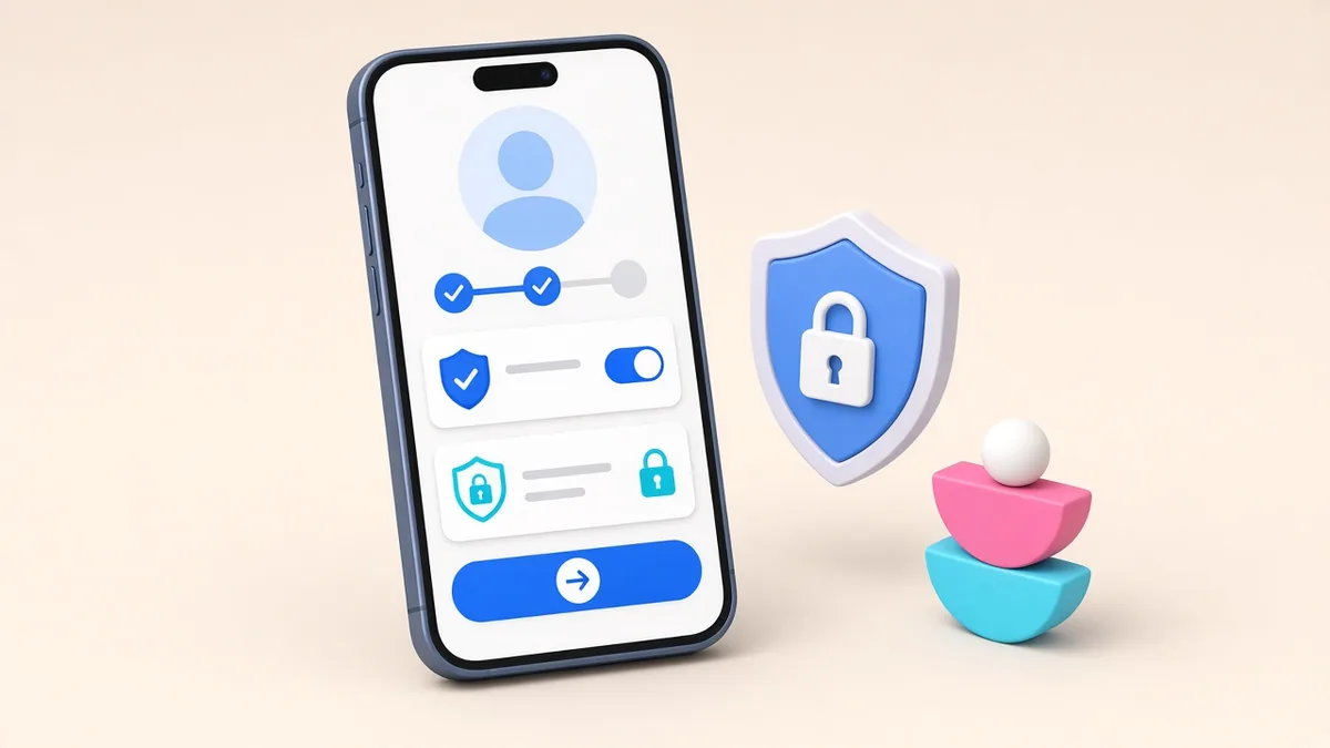 Illustration of an app verifying identity with a consent screen