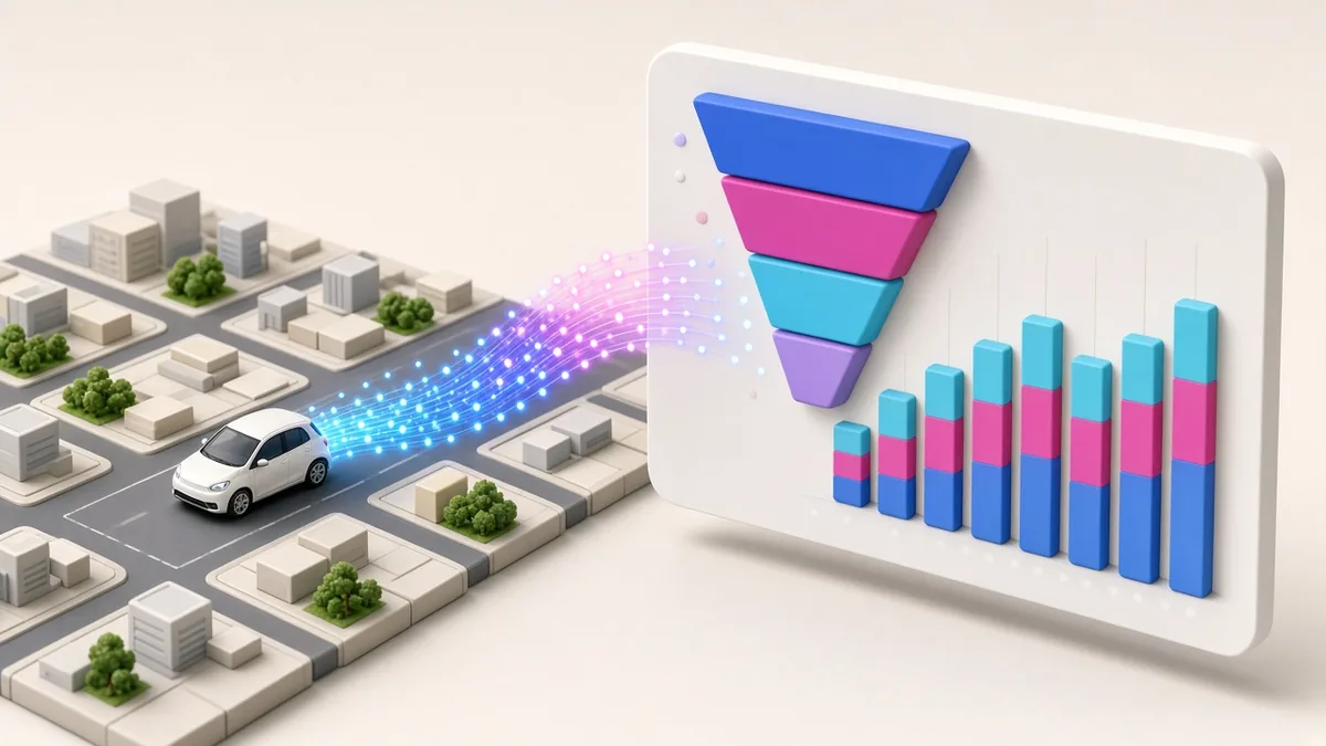 Illustration of analytics instrumentation for a mobility app