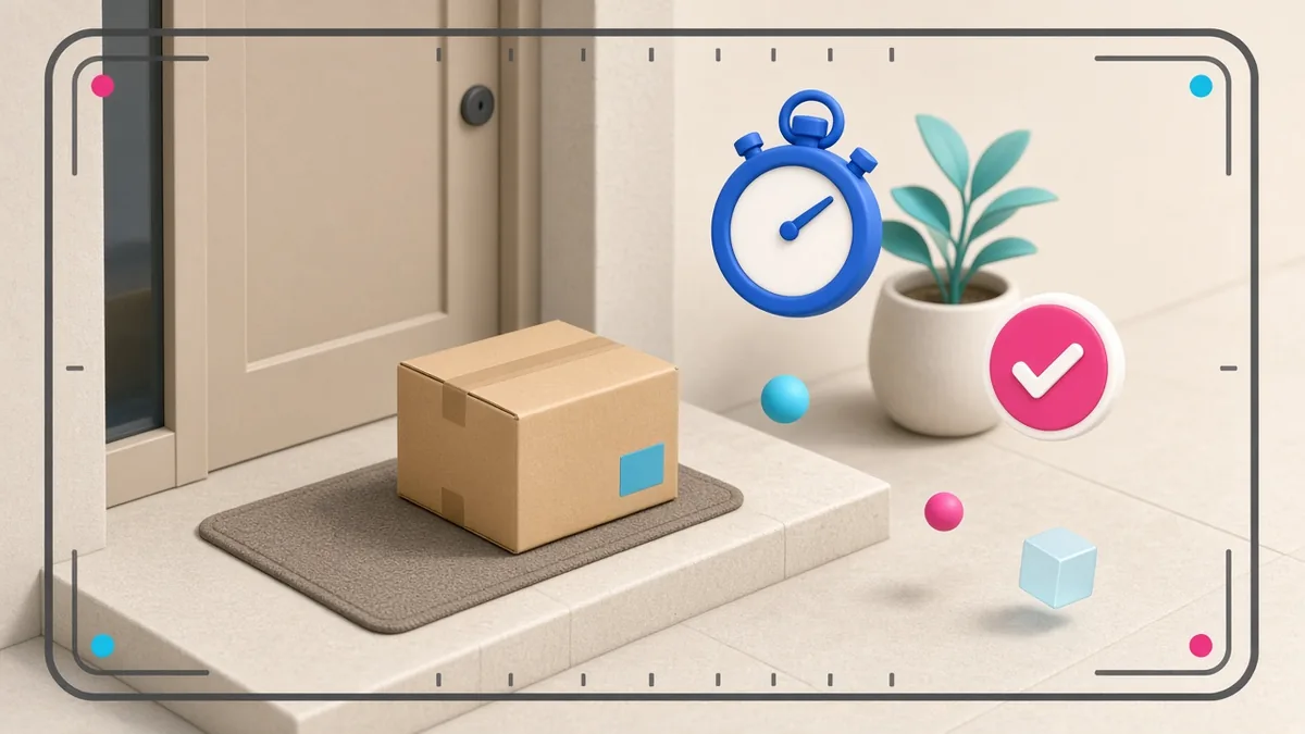 Illustration of delivery service levels and proof of delivery