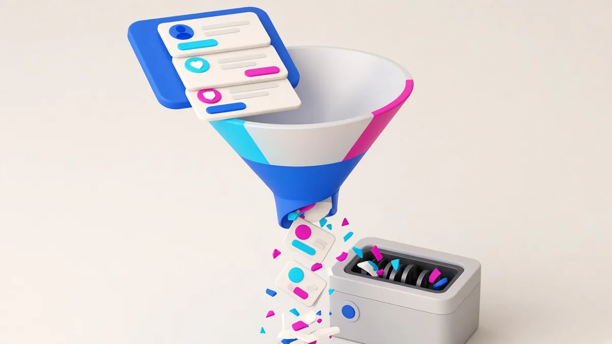 Illustration of an app collecting only the personal data it needs