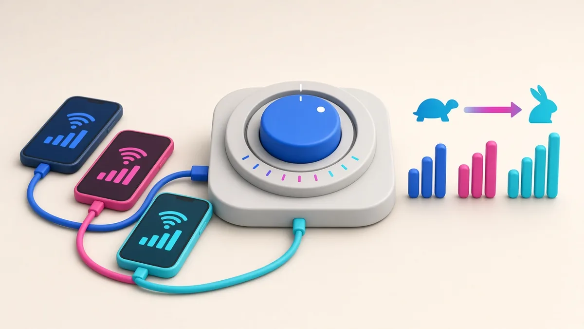 Illustration of testing apps under slow and unstable network conditions