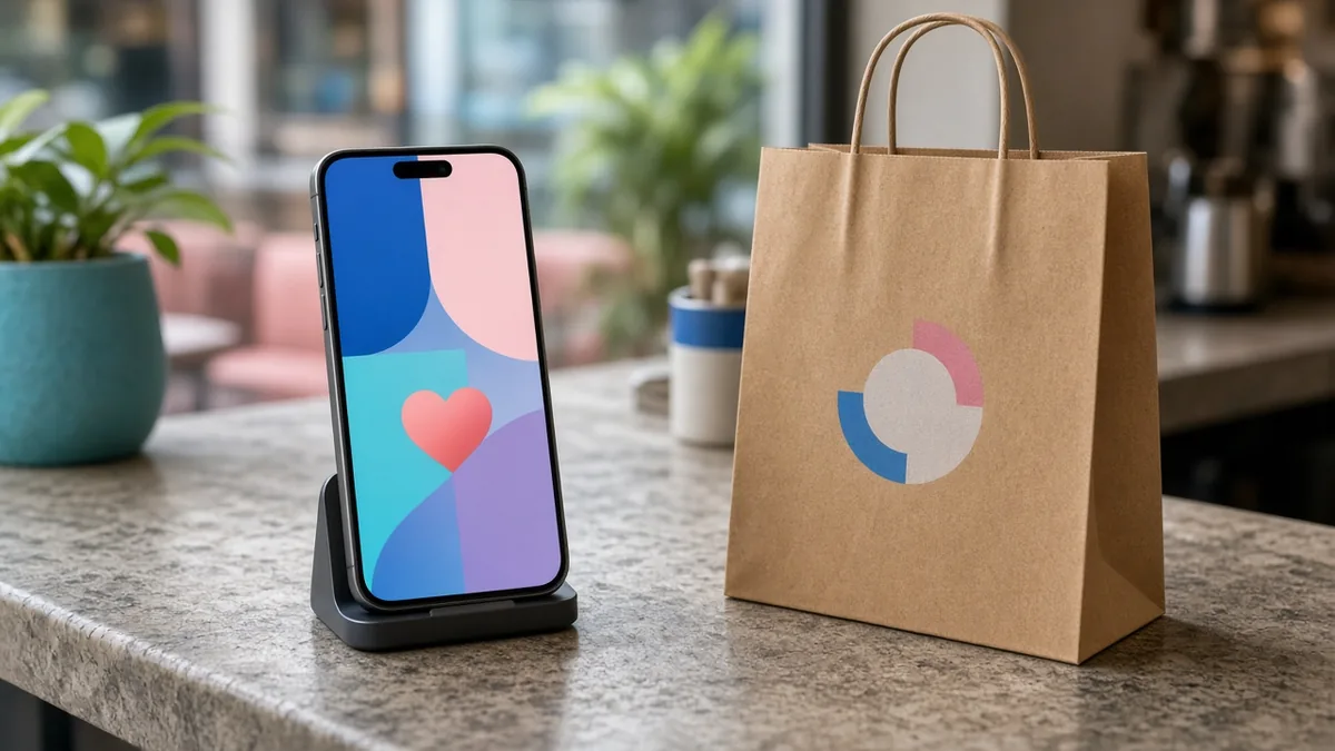 Restaurant's own branded app and loyalty program on a phone