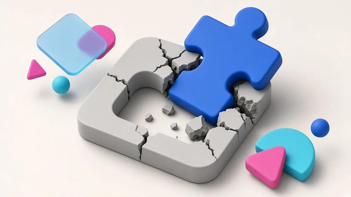 Illustration of a white-label app hitting limits when the business grows